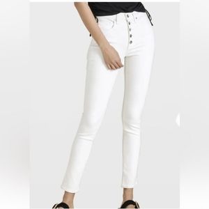 Veronica Beard White Debbie High-Rise Skinny Jean